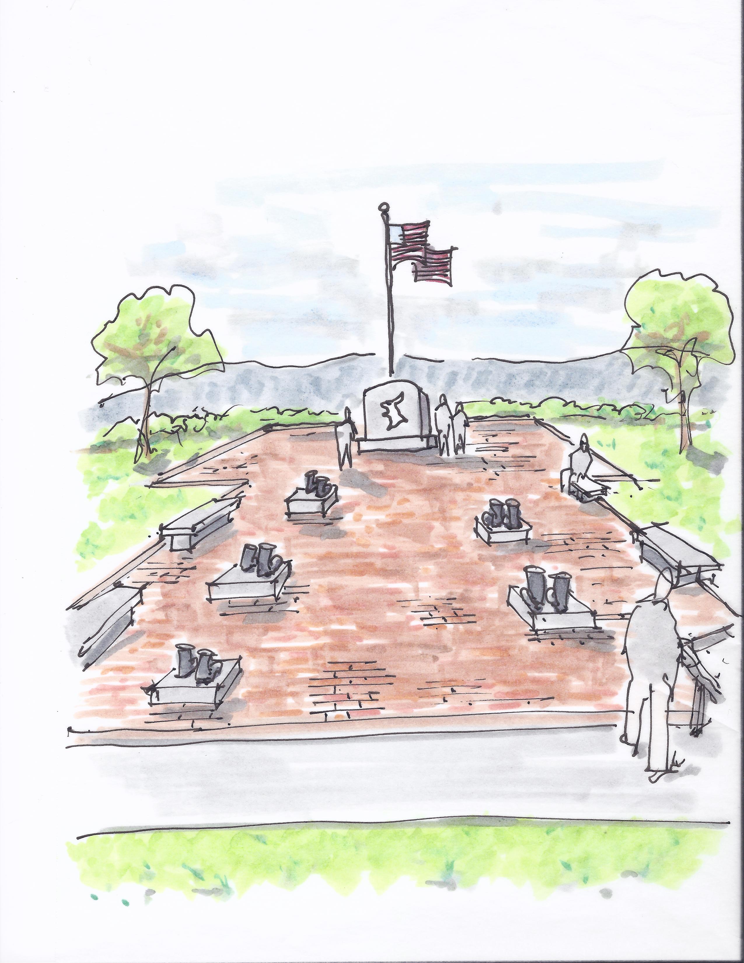 1029 Korean War Memorial Sketch